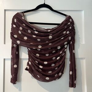 NWT | Meave | Off the Shoulder Mesh